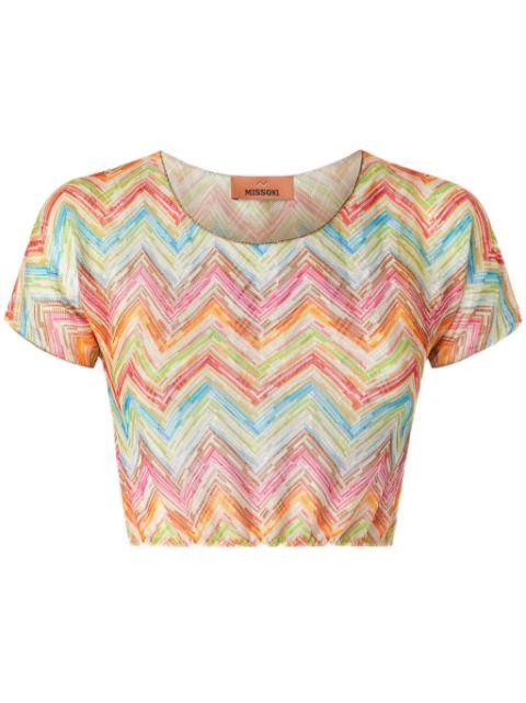 zigzag-knit top by MISSONI