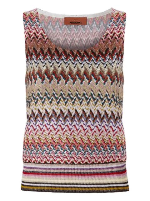 zigzag knit top by MISSONI