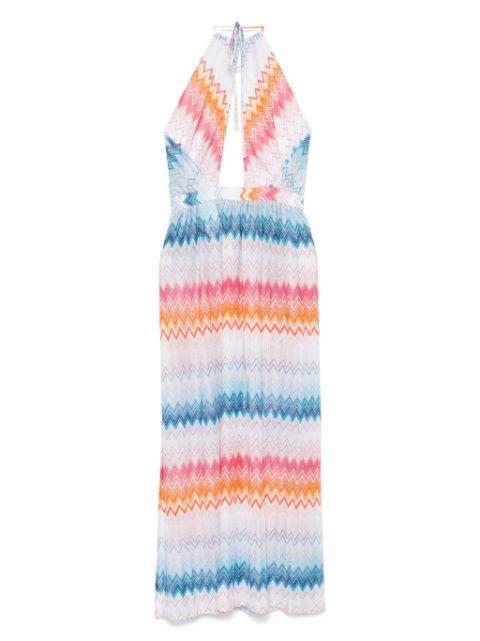 zigzag lamé maxi dress by MISSONI