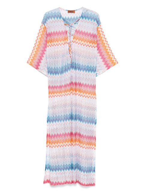zigzag lamé maxi dress by MISSONI