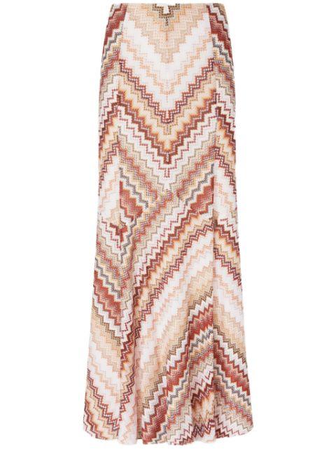 zigzag maxi skirt by MISSONI