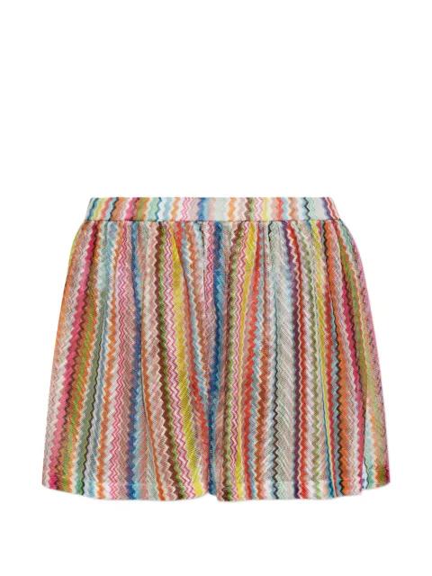 zigzag-motif shorts by MISSONI