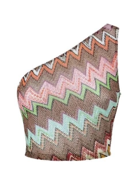 zigzag one-shoulder top by MISSONI