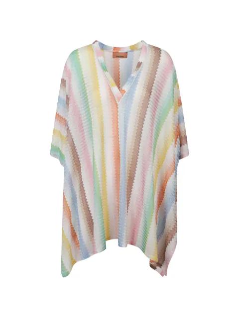 zigzag-pattern V-neck cover-up by MISSONI