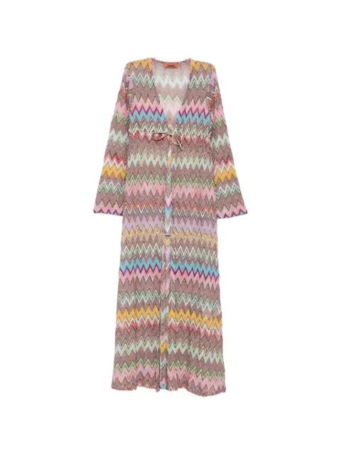 zigzag-pattern V-neck cover-up by MISSONI