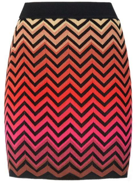 zigzag-pattern degradé mini skirt by MISSONI
