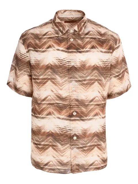 zigzag-pattern short-sleeve shirt by MISSONI
