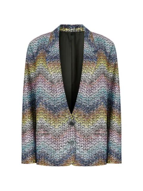 zigzag-pattern single-breasted blazer by MISSONI