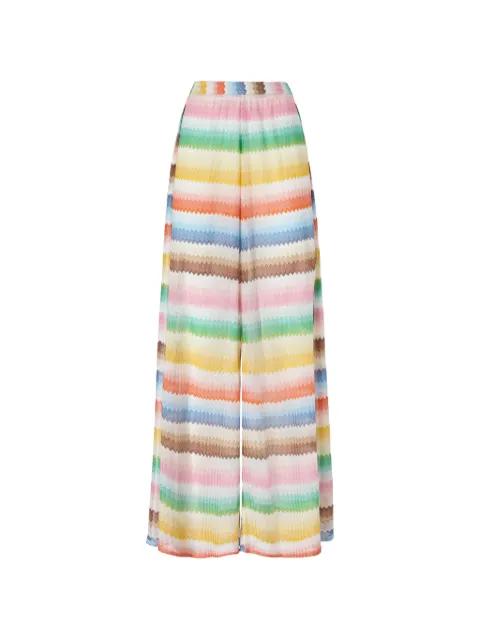 zigzag-pattern slit beach trousers by MISSONI