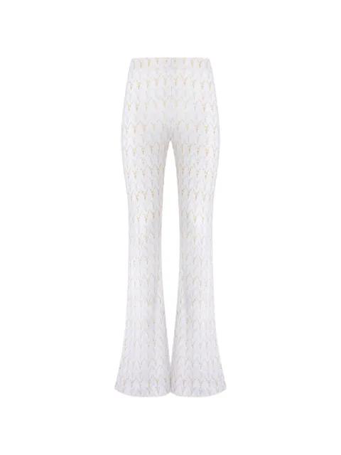 zigzag-patterned flared trousers by MISSONI