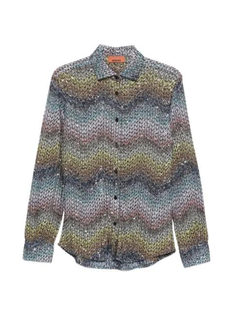 zigzag-patttern sequined shirt by MISSONI