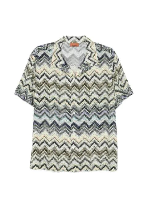 zigzag-print short-sleeve shirt by MISSONI