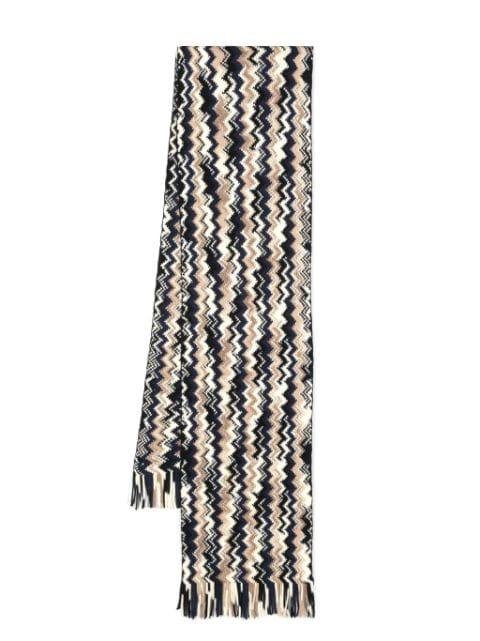 zigzag-print wool scarf by MISSONI