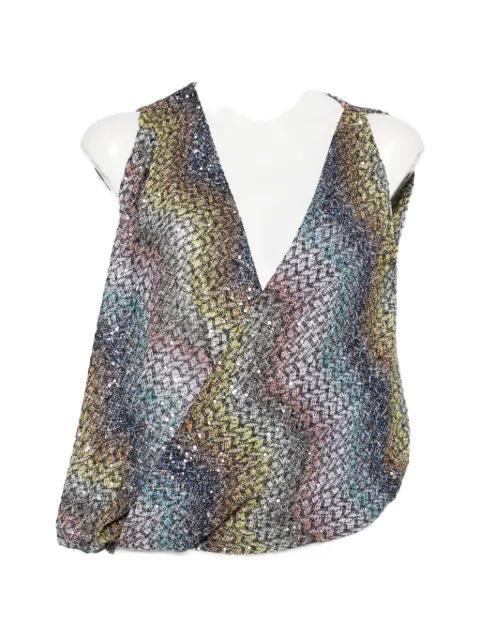 zigzag sequin-embellished top by MISSONI