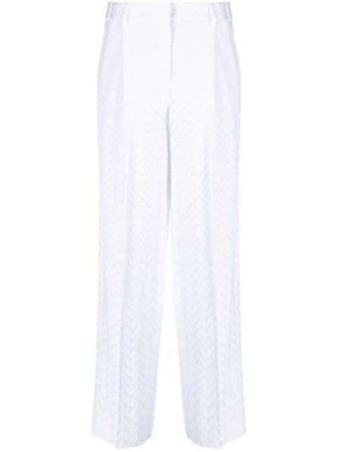 zigzag tailored trousers by MISSONI
