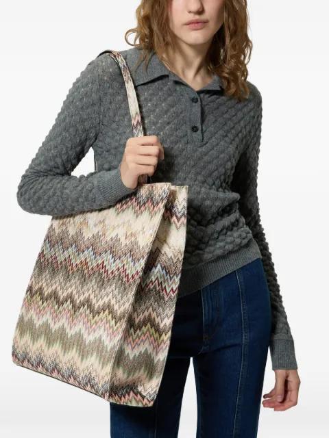 zigzag tote bag by MISSONI
