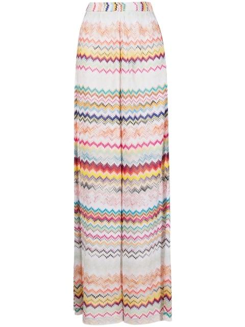 zigzag wide-leg trousers by MISSONI