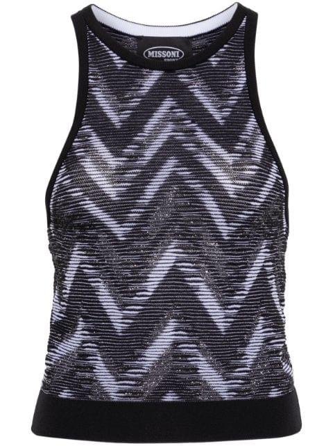 zigzag-woven knitted tank top by MISSONI
