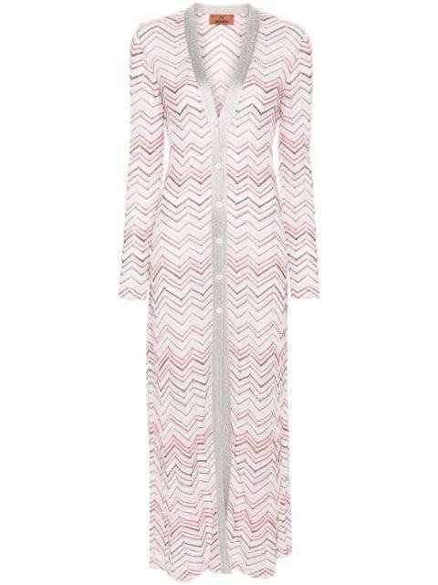 zigzag-woven long cardigan by MISSONI