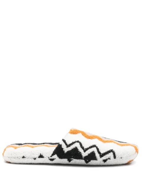 zigzag-woven slippers by MISSONI