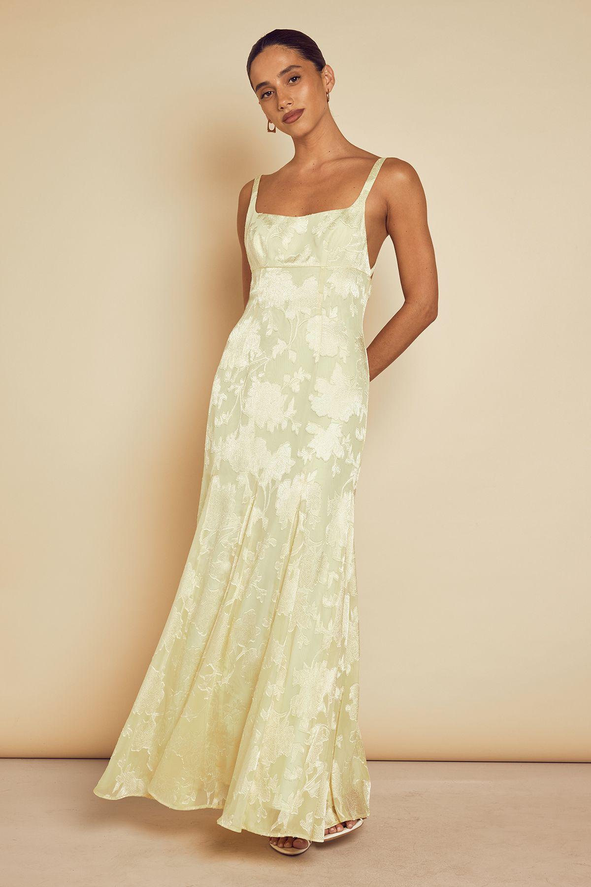 Chiffon Floral Burnout Maxi Dress by MISSPAP