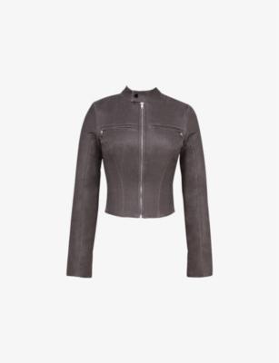 Faded-Wash Slim-Fit Waxed-Cotton Jacket by MISTRESS ROCKS