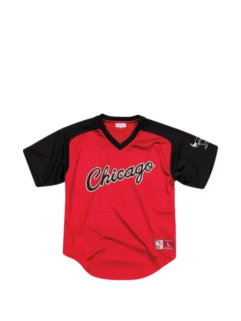 Final Seconds Mesh V-neck T-shirt by MITCHELL&NESS