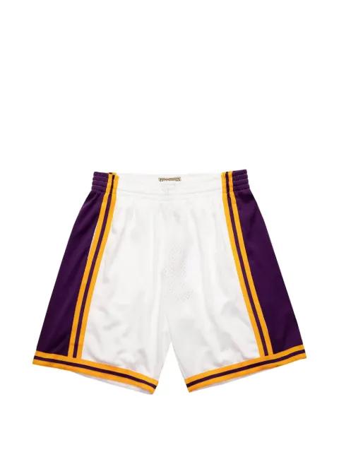 Los Angeles Lakers 1984-85 striped swingman reload shorts by MITCHELL&NESS