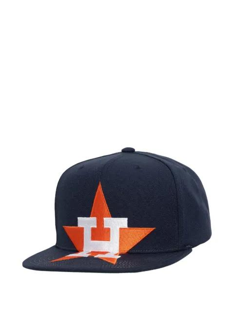 MLB XI Logo Cooperstown Houston Astros embroidered-detail baseball cap by MITCHELL&NESS MLB XI Logo Cooperstown Houston Astros embroidered-detail baseball cap by MITCHELL&NESS
