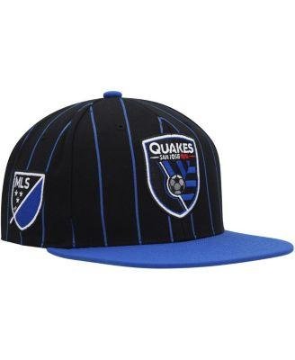 Men's Black San Jose Earthquakes Team Pin Snapback Hat by MITCHELL&NESS