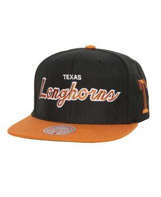 Men's Black Texas Longhorns Team Script 2.0 Snapback Hat by MITCHELL&NESS