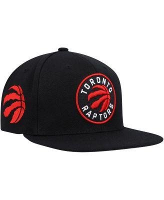 Men's Black Toronto Raptors Side Core 2.0 Snapback Hat by MITCHELL&NESS