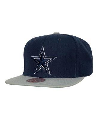 Men's Navy, Silver Dallas Cowboys Team 2-Tone Snapback Hat by MITCHELL&NESS