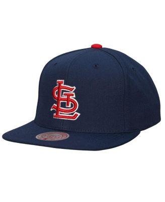 Men's Navy St. Louis Cardinals Cooperstown Collection Evergreen Snapback Hat by MITCHELL&NESS