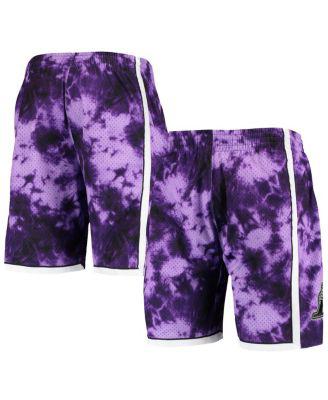 Men's Purple Los Angeles Lakers Hardwood Classics 2009 Galaxy Swingman Shorts by MITCHELL&NESS