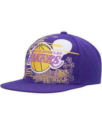 Men's Purple Los Angeles Lakers Hardwood Classics Asian Heritage Scenic Snapback Hat by MITCHELL&NESS