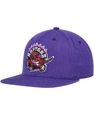 Men's Purple Toronto Raptors Hardwood Classics MVP Team Ground 2.0 Fitted Hat by MITCHELL&NESS