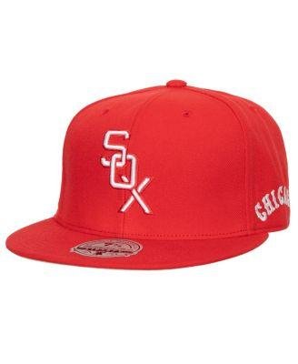 Men's Red, Chicago White Sox Bases Loaded Fitted Hat by MITCHELL&NESS