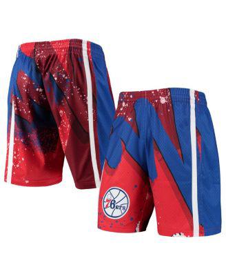 Men's Red Philadelphia 76ers Hardwood Classics 1996 Hyper Hoops Swingman Shorts by MITCHELL&NESS