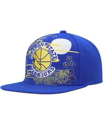 Men's Royal Golden State Warriors Hardwood Classics Asian Heritage Scenic Snapback Hat by MITCHELL&NESS