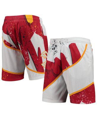 Men's White Atlanta Hawks Hardwood Classics 1986 Hyper Hoops Swingman Shorts by MITCHELL&NESS