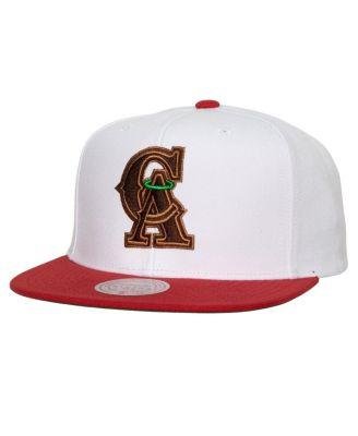Men's White, California Angels Hometown Snapback Hat by MITCHELL&NESS