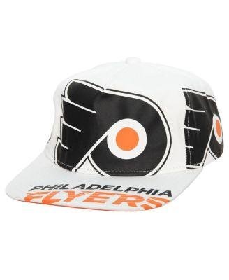 Men's White Philadelphia Flyers In Your Face Deadstock Snapback Hat by MITCHELL&NESS