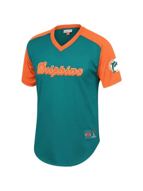 Miami Dolphins Final Second V-neck T-shirt by MITCHELL&NESS
