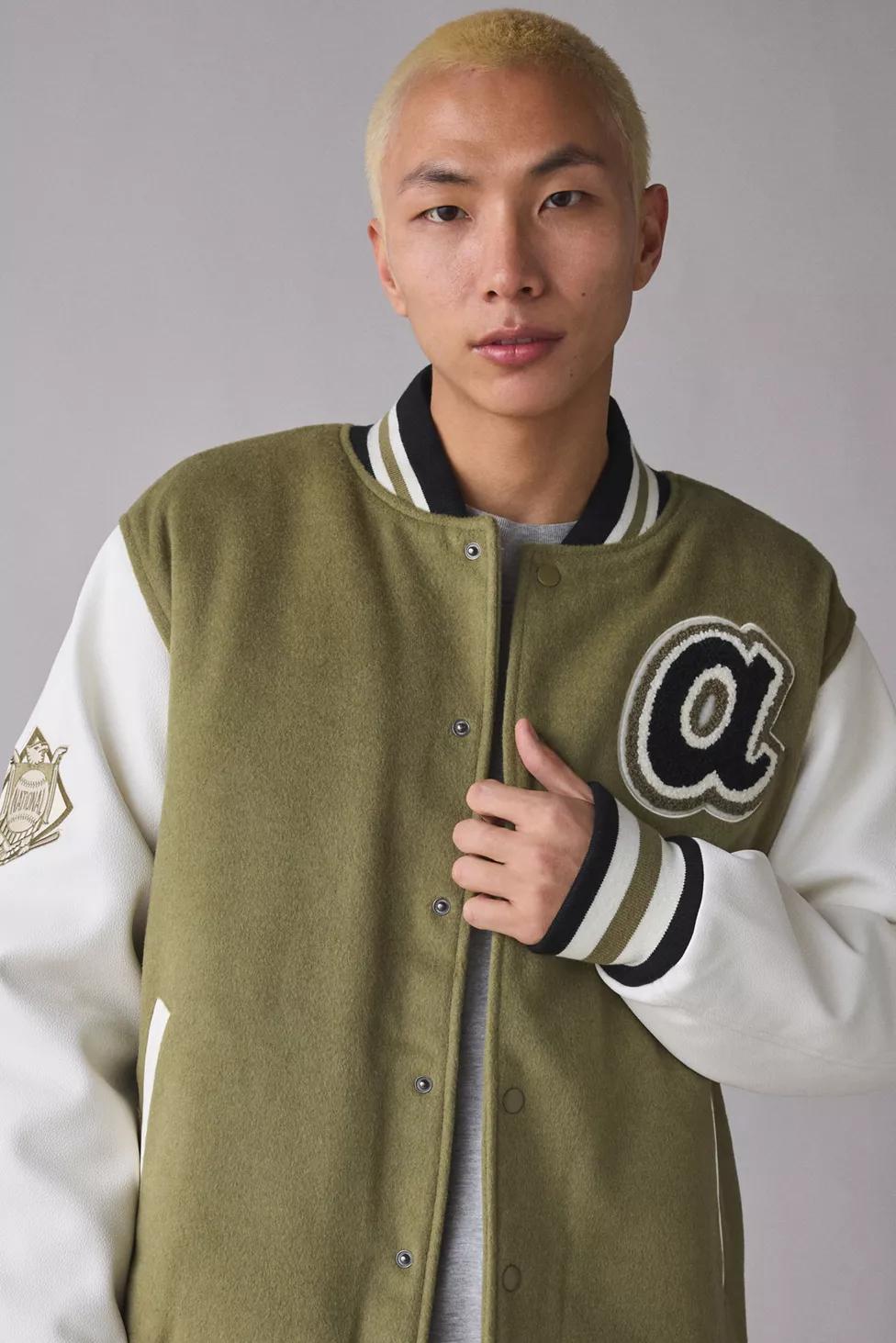 Mitchell & Ness MLB Atlanta Braves Day Off Varsity Jacket by MITCHELL&NESS