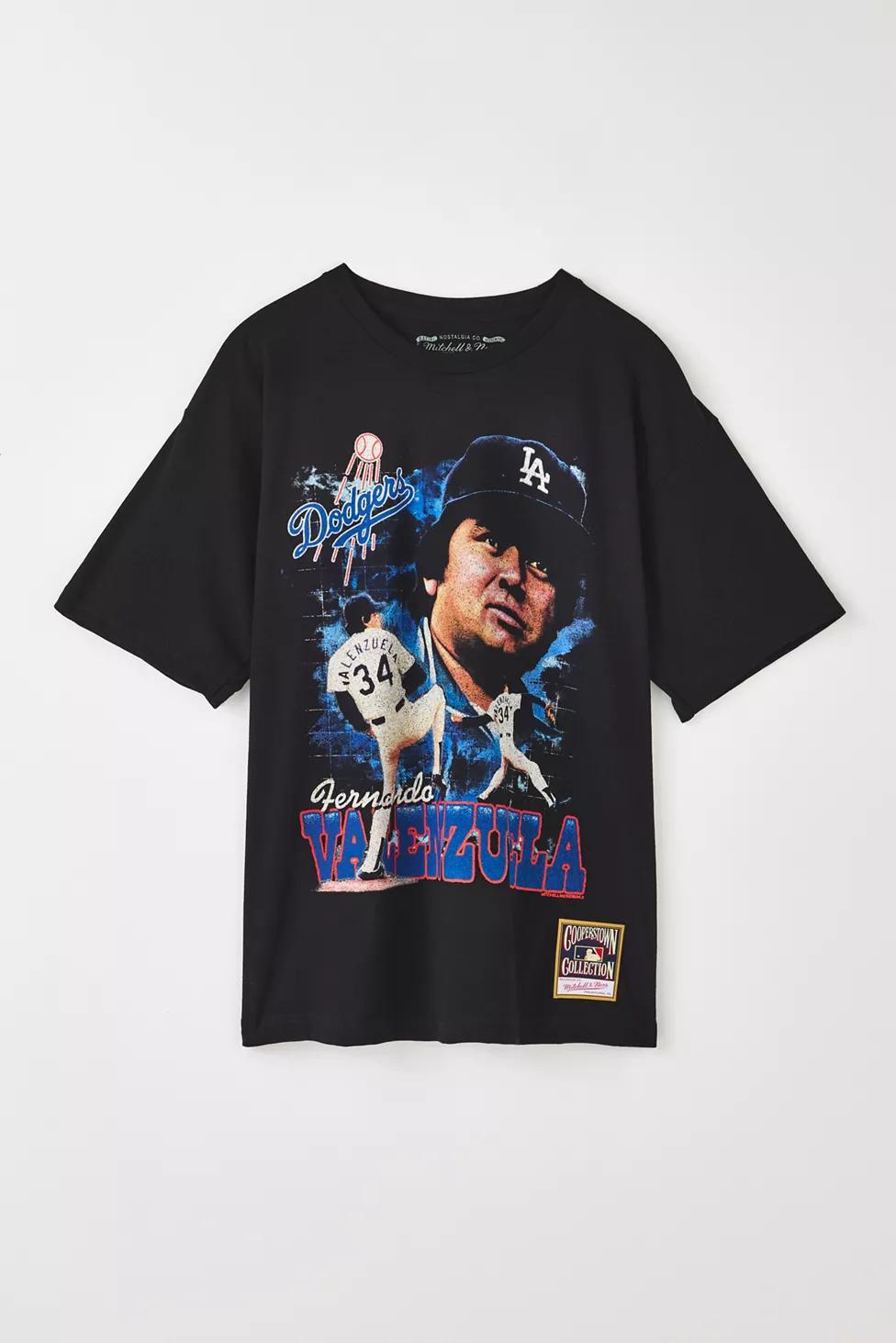 Mitchell & Ness MLB Legends Los Angeles Dodgers Fernando Valenzuela Graphic Tee by MITCHELL&NESS