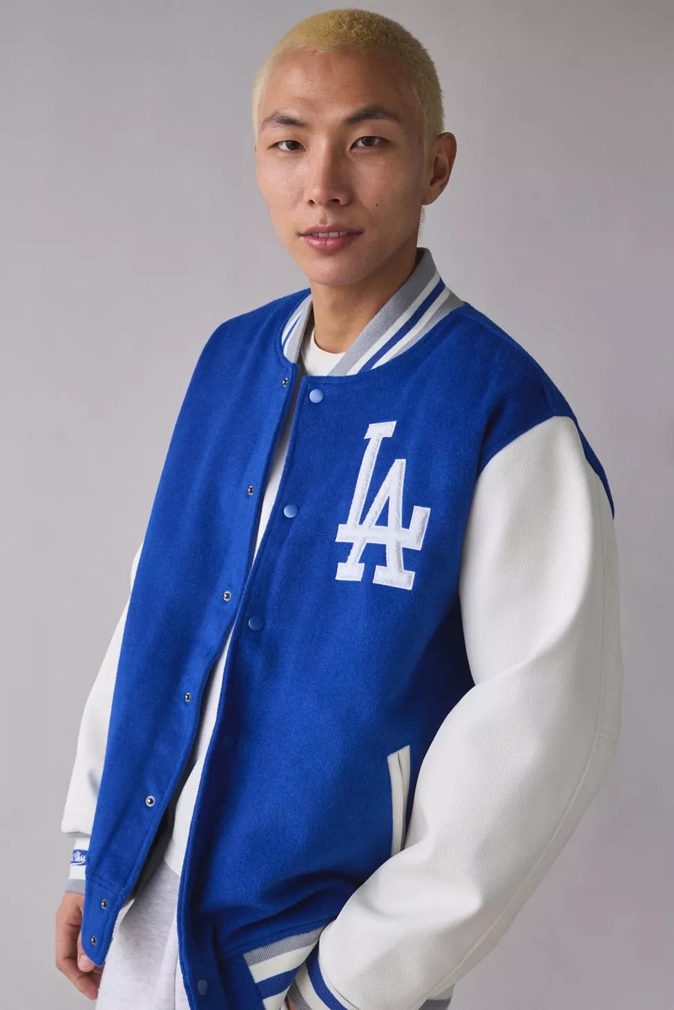 Mitchell & Ness MLB Los Angeles Dodgers Day Off Varsity Jacket by MITCHELL&NESS