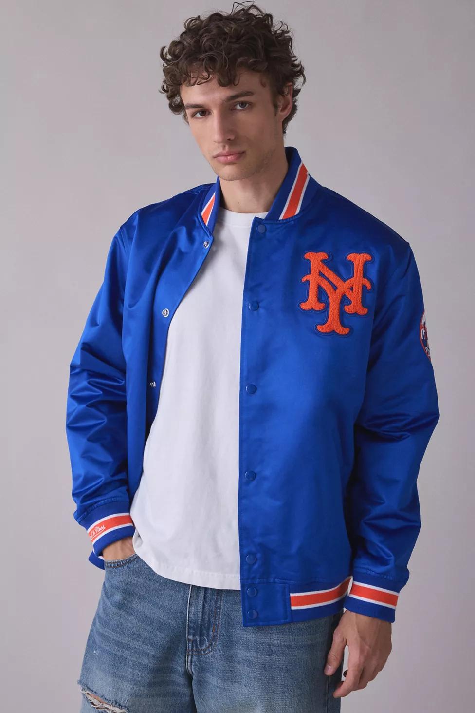 Mitchell & Ness MLB New York Mets Authentic Satin Varsity Jacket by MITCHELL&NESS