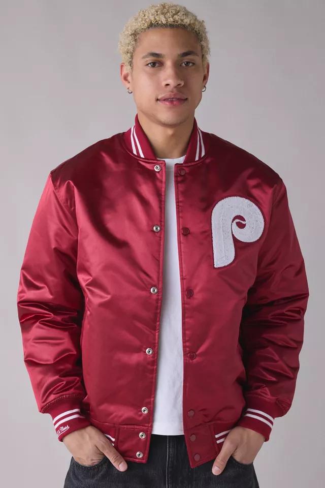 Mitchell & Ness MLB Philadelphia Phillies Authentic Satin Varsity Jacket by MITCHELL&NESS