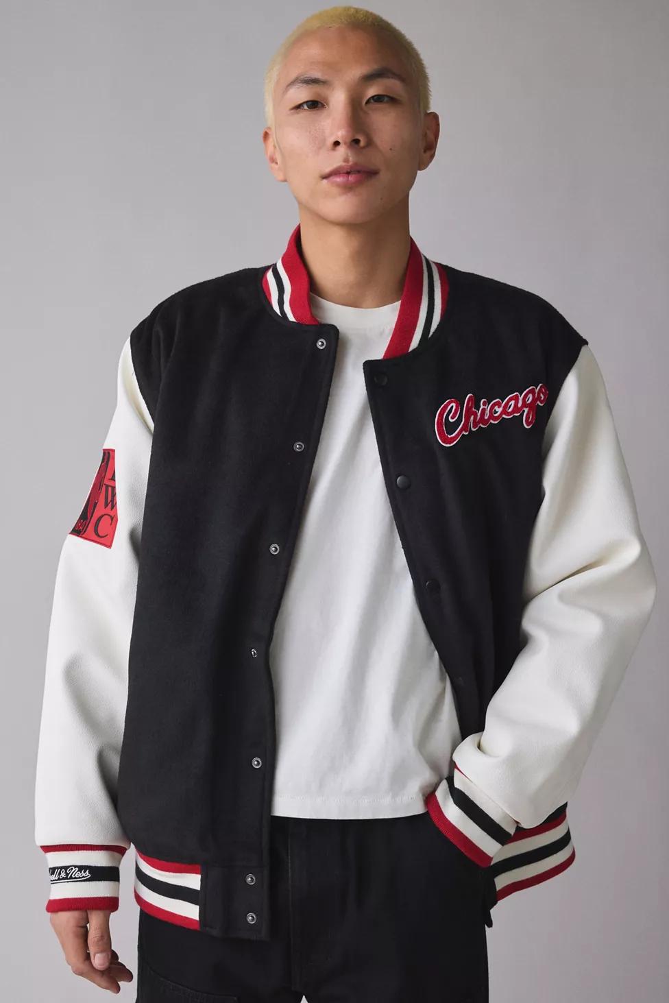 Mitchell & Ness NBA Chicago Bulls Day Off Varsity Jacket by MITCHELL&NESS
